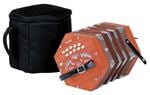 Hohner D40 Concertina with Gig Bag Front View